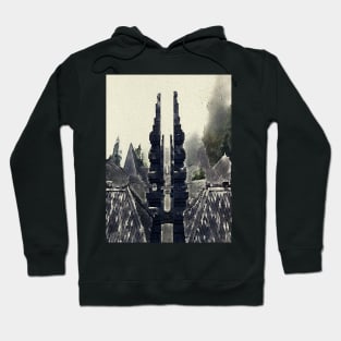 Ceto hindu Temple in mist painting Hoodie